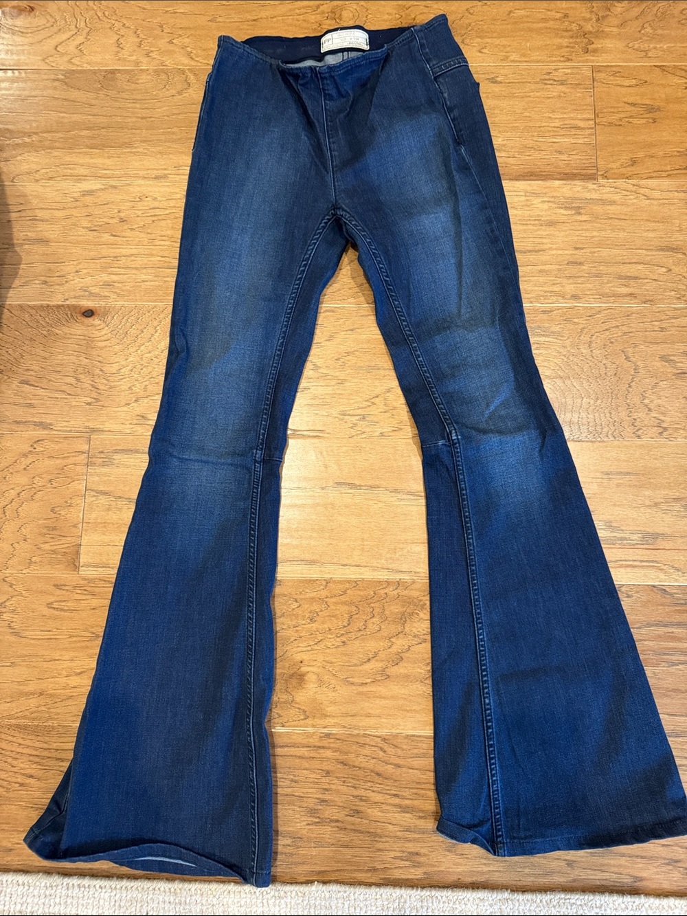 Free People Dark Navy High-Rise Jeans